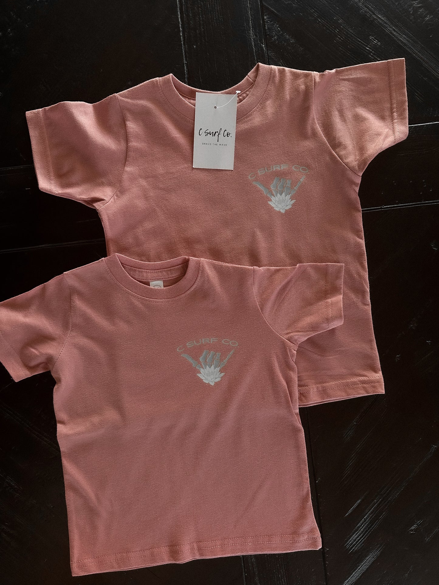 Lotus Shaka Toddler Tee - Pink