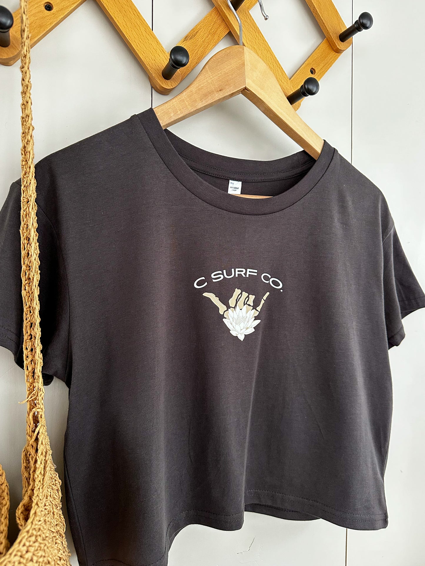 Lotus Shaka Crop Top - Coal