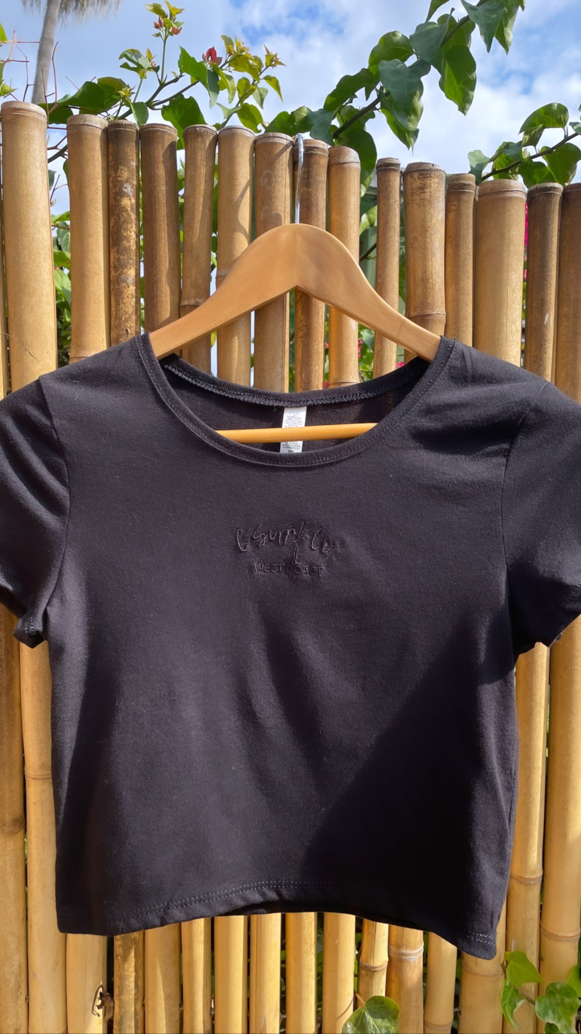 West Coast Crop Top - Black Sand